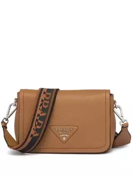 Сумка Prada с логотипом, коричневый