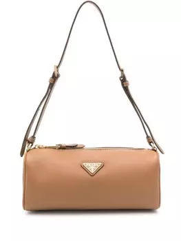 Prada сумка на плечо с логотипом, коричневый