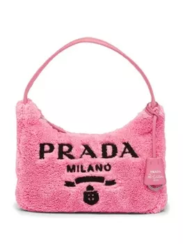Prada сумка на плечо с логотипом, розовый