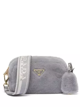 Prada сумка на плечо с логотипом, серый