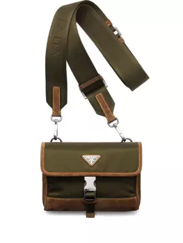 Prada сумка на плечо с откидным клапаном, зеленый