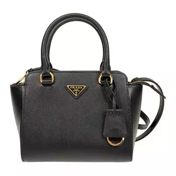 PRADA Сумка-шоппер, сумка-шоппер, сумка через плечо, женская черная кожаная сумка