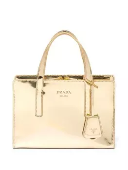Prada сумка-тоут Re-Edition 1995 с эффектом металлик, золотистый