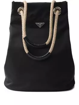 Prada сумка-тоут Re-Nylon с кулиской, черный
