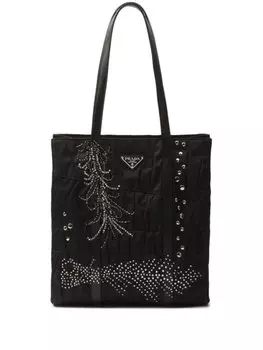 Сумка-тоут Prada Re-Nylon среднего размера, черный