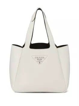 Prada сумка-тоут с логотипом, белый