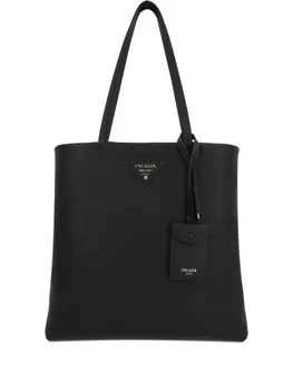 Prada сумка-тоут с логотипом, черный