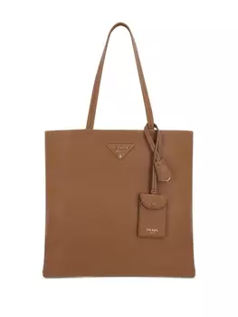 Prada сумка-тоут с логотипом, коричневый