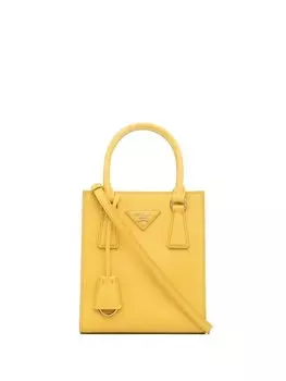 Сумка-тоут Prada с логотипом, желтый