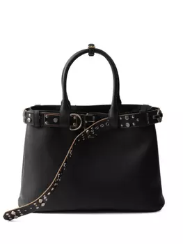 Prada сумка-тоут с пряжкой, черный