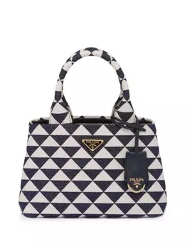 Сумка-тоут Prada с вышивкой, синий