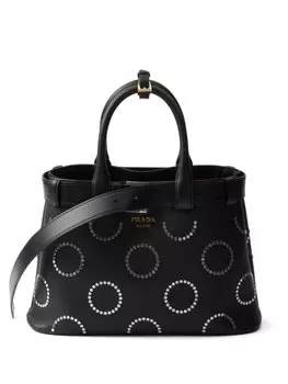 Prada сумка-тоут с заклепками, черный