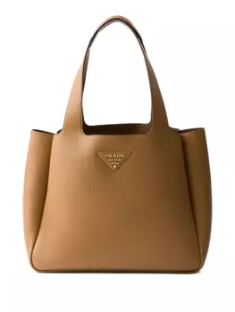 Prada сумка-тоут среднего размера, коричневый