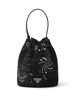 Сумка-ведро Prada Re-Nylon мини, черный