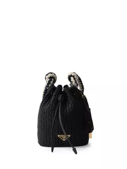 Prada сумка-ведро с кулиской, черный