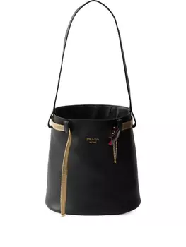 Prada сумка-ведро с пряжкой, черный