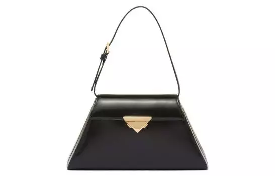 PRADA Сумка женская среднего размера из матовой кожи на одно плечо, черные