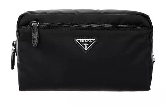 PRADA Тканевая косметичка, клатч, женская, черная