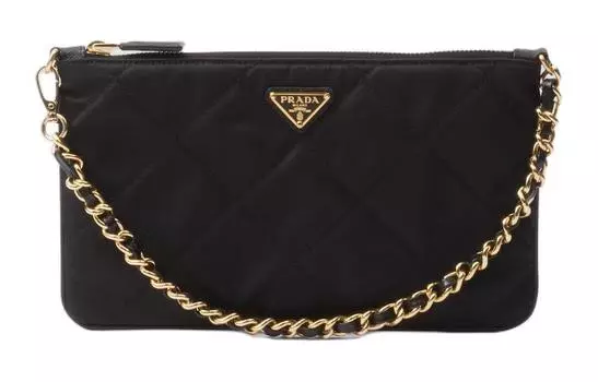 PRADA Тканевый клатч женский черный