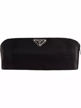 Prada топ-бандо Re-Nylon с логотипом, черный