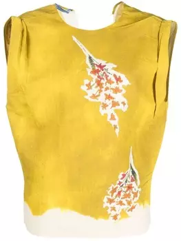 Prada топ без рукавов, желтый
