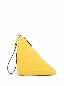 Prada треугольный клатч, желтый