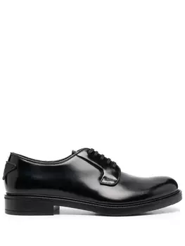 Prada туфли дерби на шнуровке, черный
