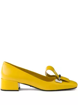Prada туфли на блочном каблуке, желтый