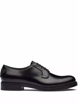 Prada туфли на шнуровке, черный