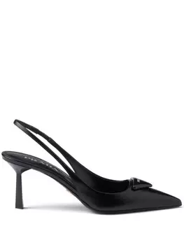 Prada туфли с логотипом, черный