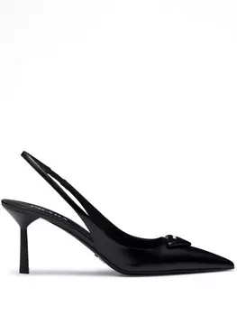 Prada туфли с логотипом, черный