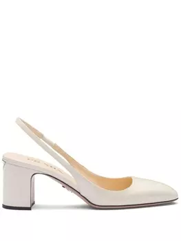 Prada туфли с ремешком на пятке, нейтральный цвет