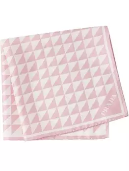 Prada твиловый шарф с принтом, розовый