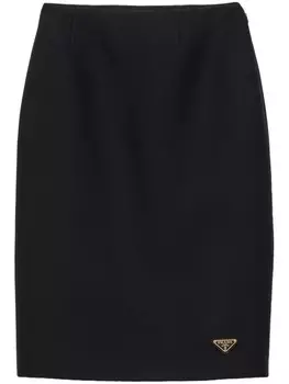 Prada юбка из трикотина, черный