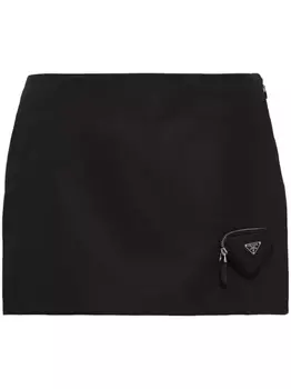 Prada юбка мини Re-Nylon, черный