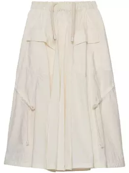 Prada юбка-понге, нейтральный цвет