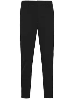 Prada укороченные брюки строгого кроя, черный