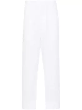 Prada укороченные льняные брюки, белый