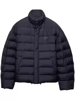 Prada укороченный технический пуховик, синий