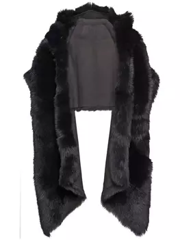 Prada укороченный жакет из меха, черный
