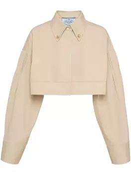 Prada укороченный жакет, нейтральный цвет