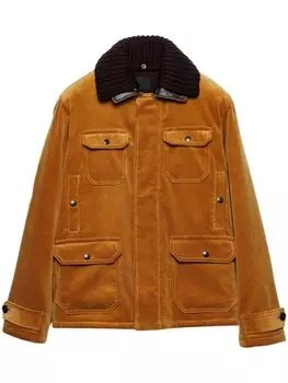 Prada вельветовая куртка-рубашка, нейтральный цвет