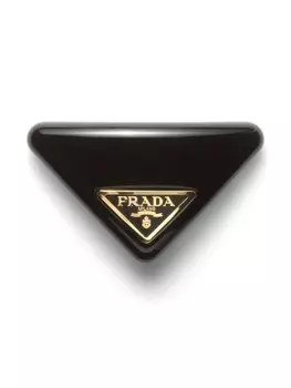 Prada заколка для волос из оргстекла в форме треугольника, черный