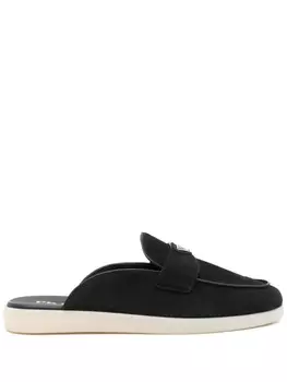 Prada замшевые слиперы, черный