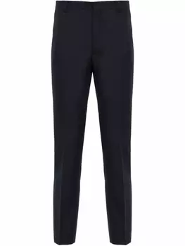 Prada зауженные брюки строгого кроя, синий