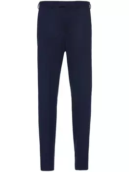 Prada зауженные шерстяные брюки, синий
