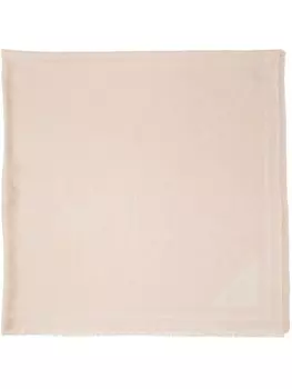 Prada жаккардовая шаль Symbole, нейтральный цвет