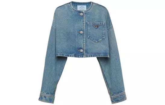 PRADA Женская джинсовая куртка, цвет Blue