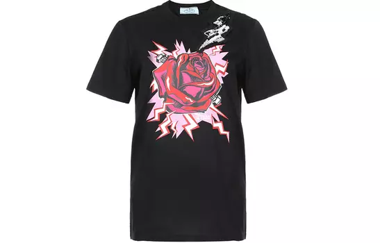 Женская футболка Prada, черный