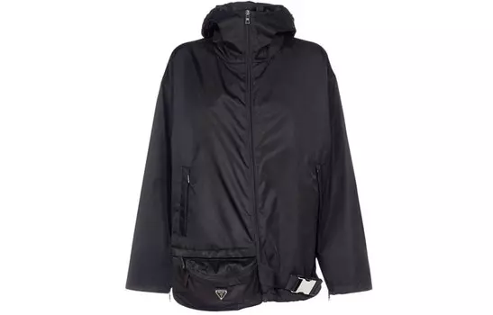 Куртка женская Prada с сумочкой на молнии, черный